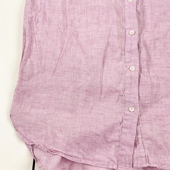 J McLaughlin Linen Long Sleeve Pink 100% Linen Button Shirt Womens Sz S - Picture 10 of 10